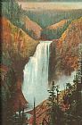 Famous Falls Paintings - Great Falls, Yellowstone Park, Montana